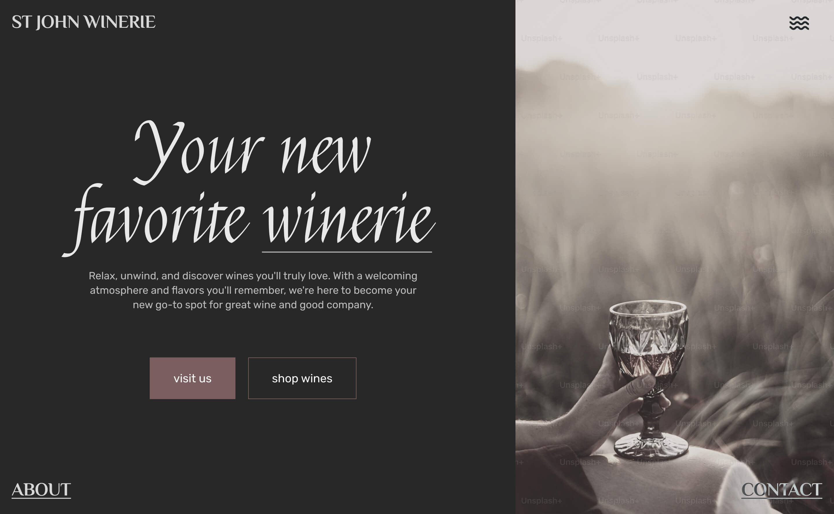 A warm, inviting winery website design with vintage charm, perfect for attracting wine enthusiasts looking for a cozy and friendly atmosphere.